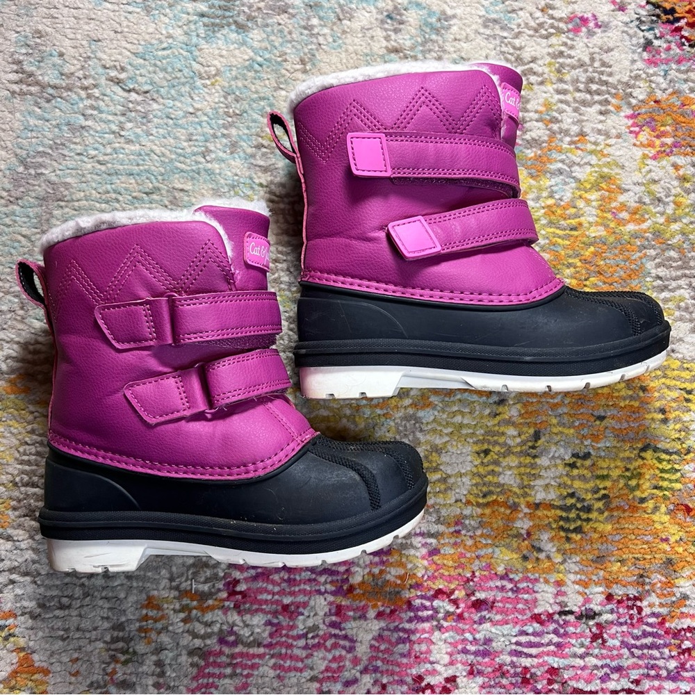 Cat & Jack Pink and Black Winter Boots